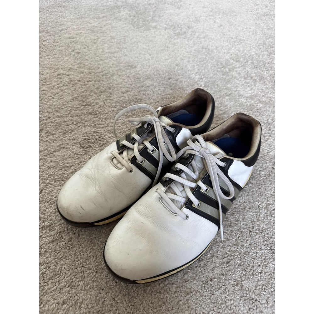Adidas Tour360 XT-SL Spikeless Golf Shoes Mens 8.5 White Black Silver EE9179